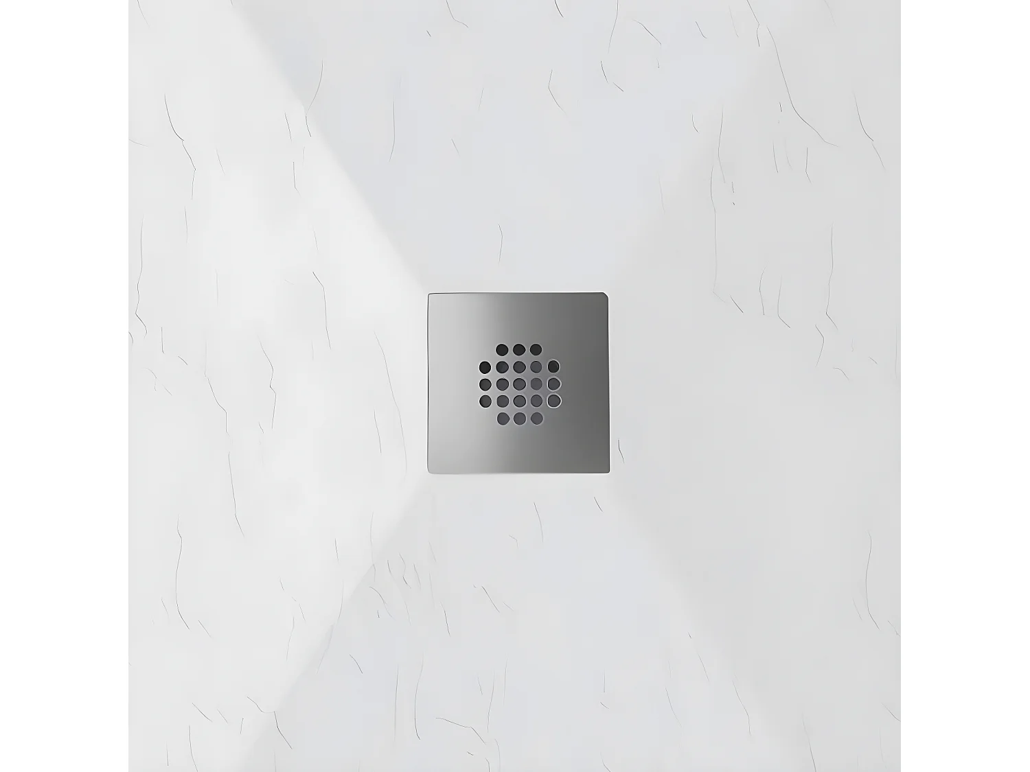 Plato de ducha pizarra DEXA BLANCO  80x200 cm rejilla inox