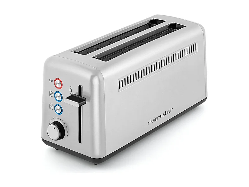 Grille pain 2 fentes estra-longues en inox