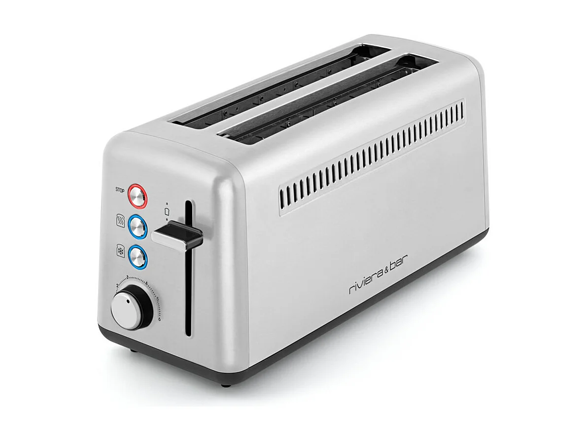 Grille pain 2 fentes estra-longues en inox