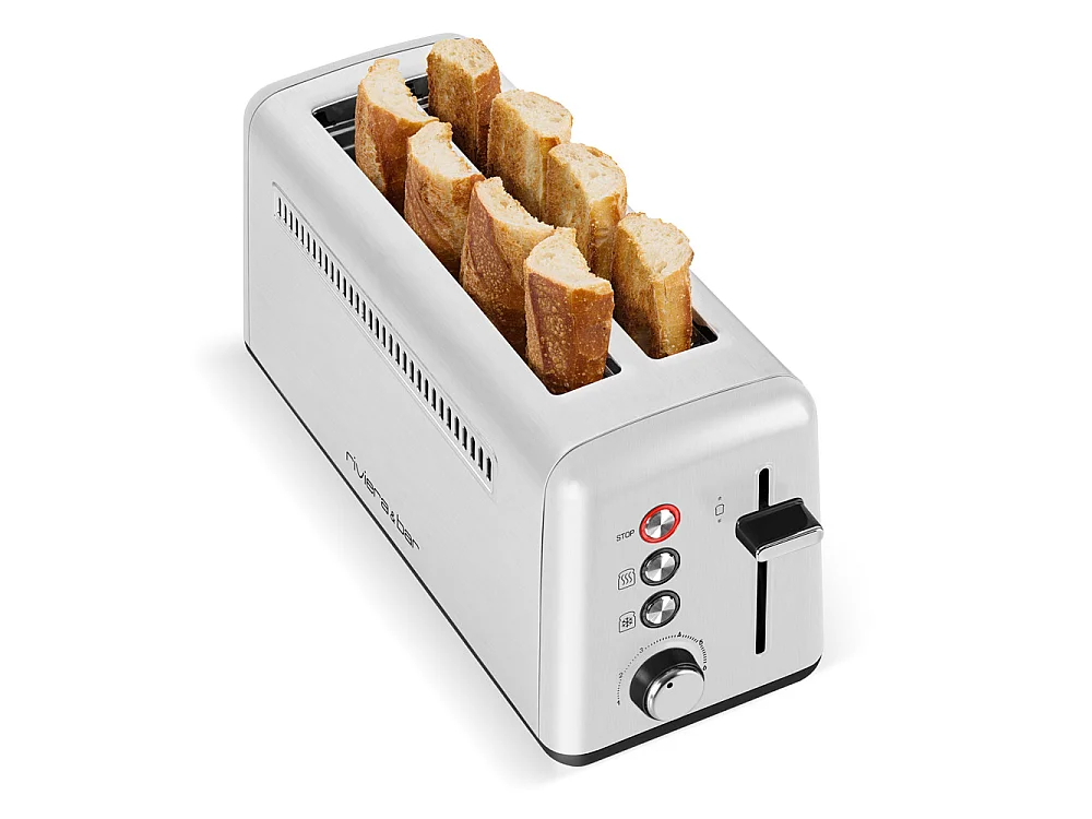 Grille pain 2 fentes estra-longues en inox