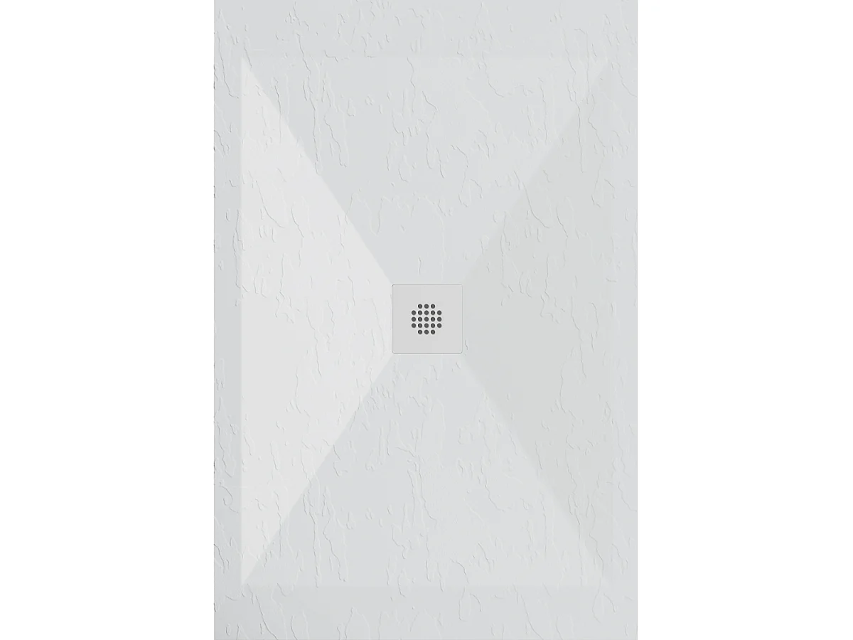 Plato de ducha pizarra DEXA blanco  70x100 cm rejilla color