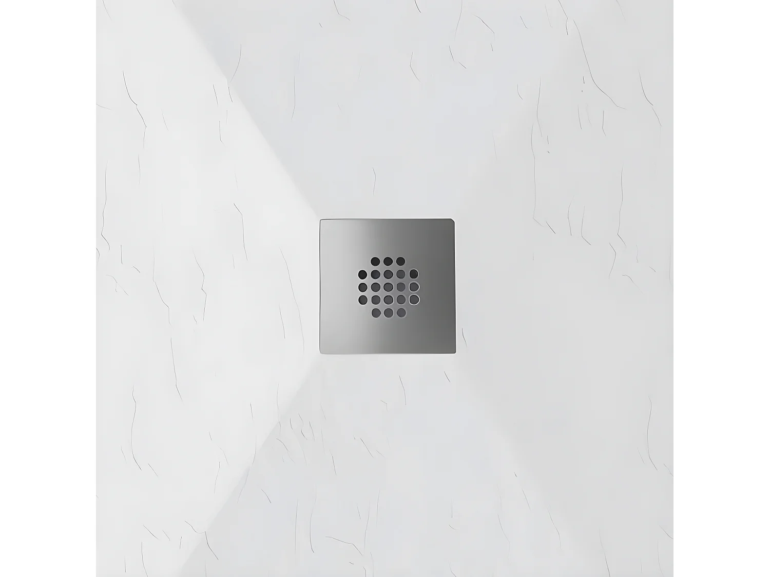 Plato de ducha pizarra DEXA BLANCO  80x190 cm rejilla inox