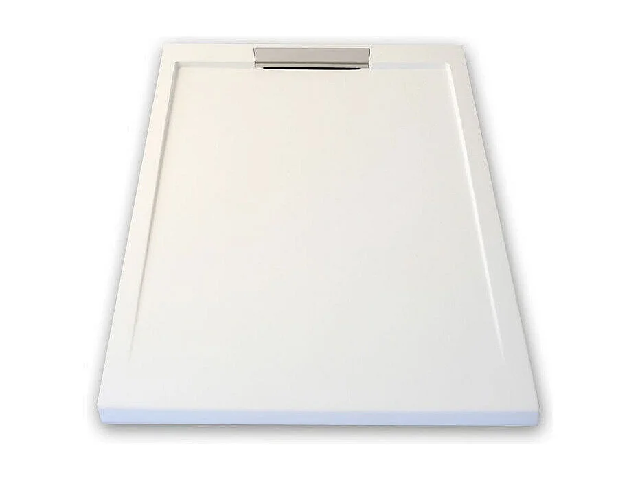 Piatto doccia ultrasottile 70x170cm LUX in resina finitura ardesia bianco