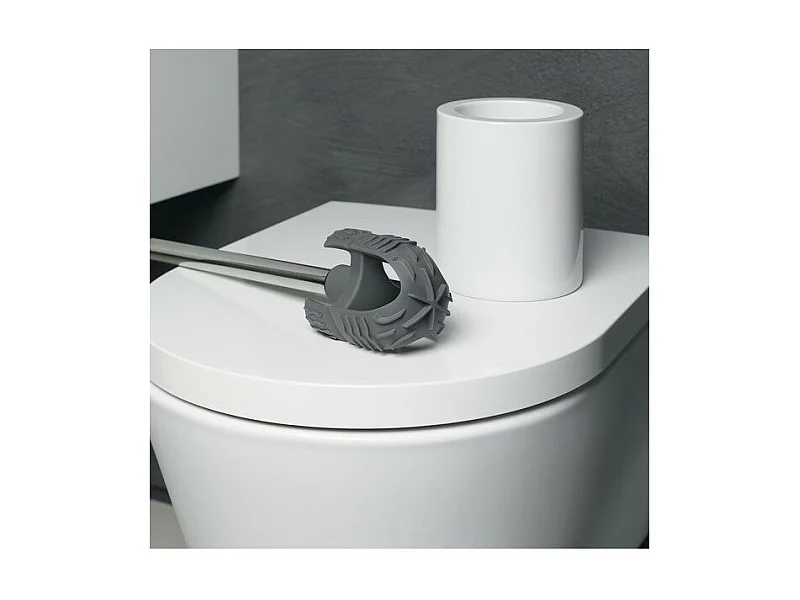 Brosse Wc avec support Porcelaine JET UNO Blanc Spirella