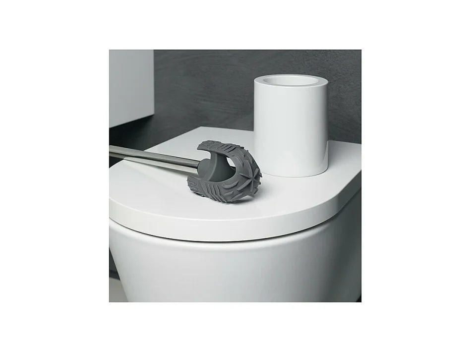 Brosse Wc avec support Porcelaine JET UNO Blanc Spirella