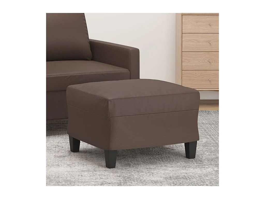 Repose-pied Marron 60x50x41 cm Similicuir