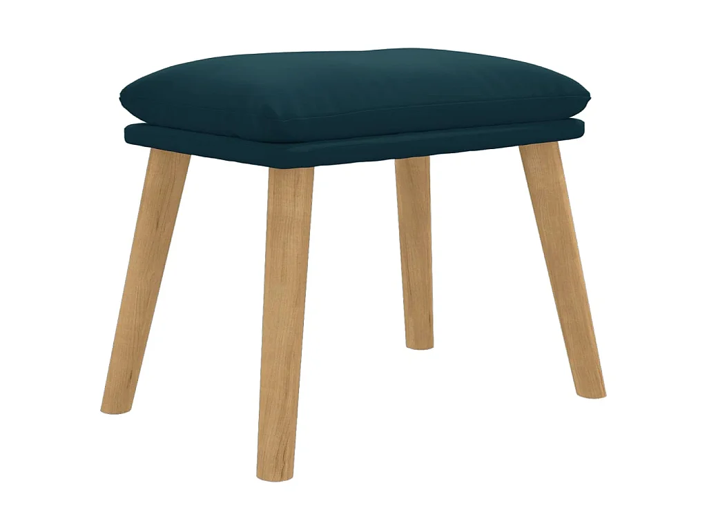 Repose-pied Bleu 45x29,5x35 cm Velours