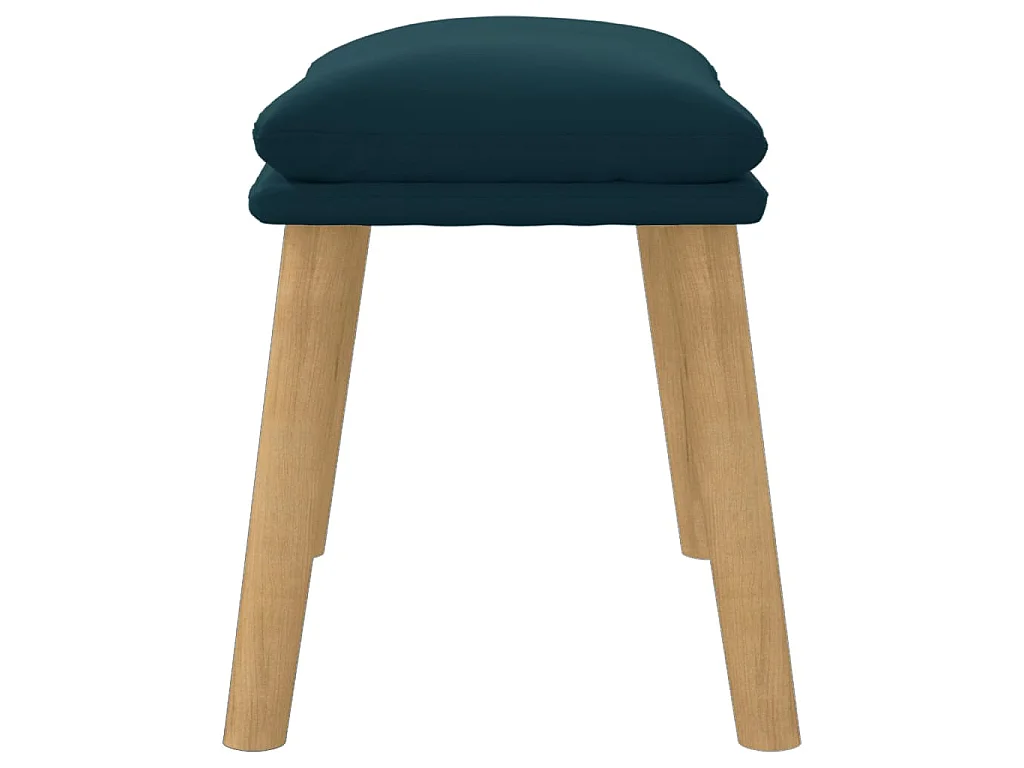 Repose-pied Bleu 45x29,5x35 cm Velours