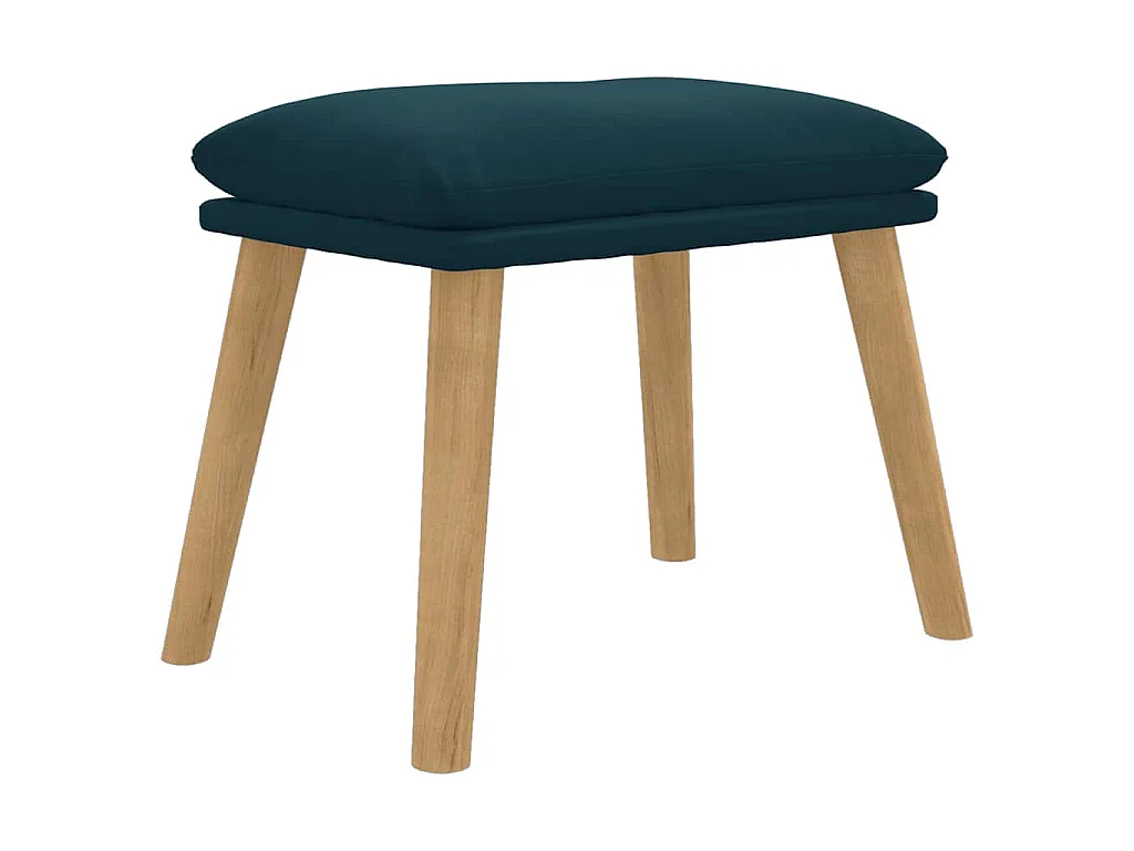 Voetenbank 45x29,5x35 cm fluweel blauw