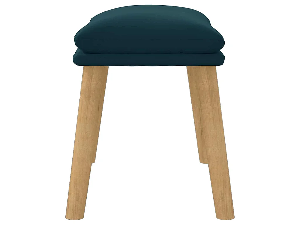 Voetenbank 45x29,5x35 cm fluweel blauw