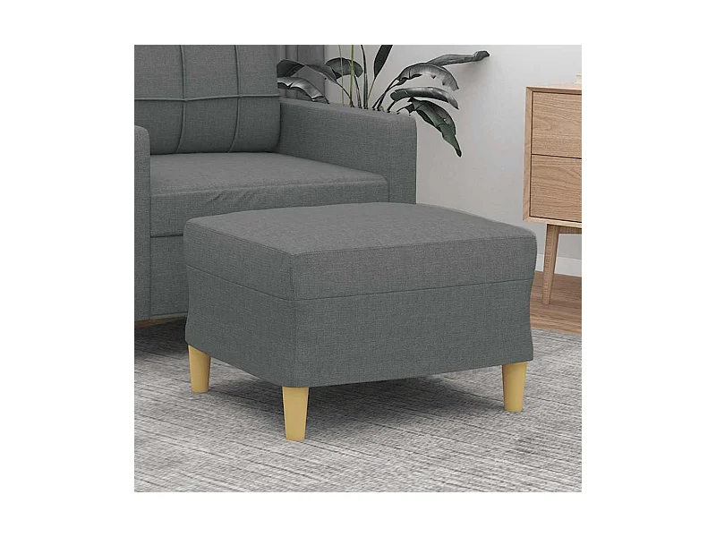 Repose-pied Gris foncé 60x50x41 cm Tissu