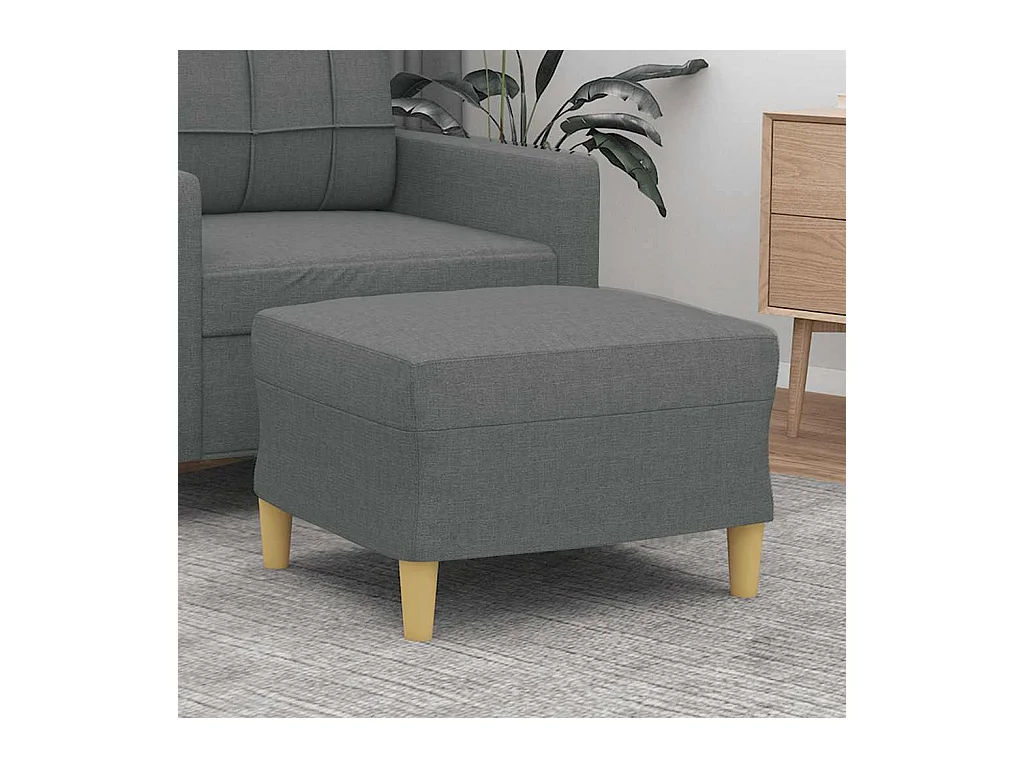 Repose-pied Gris foncé 60x50x41 cm Tissu