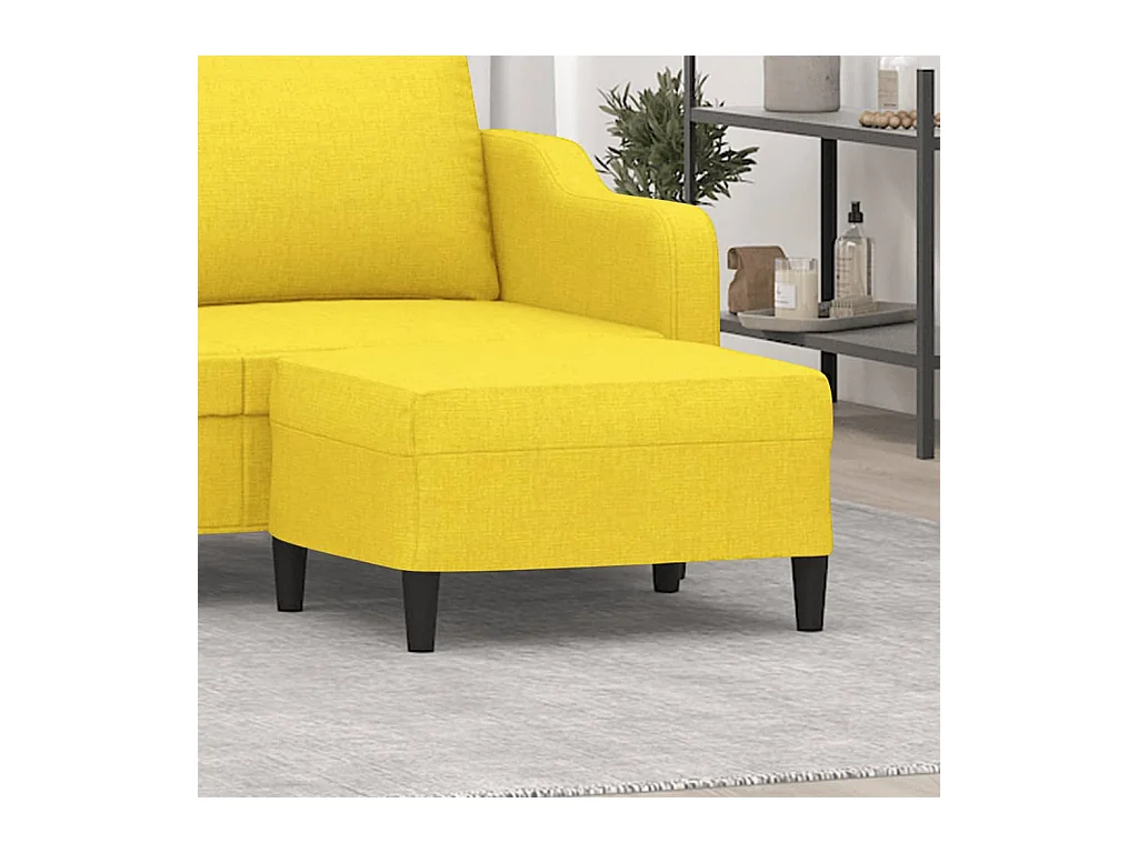 Repose-pied Jaune clair 70x55x41 cm Tissu