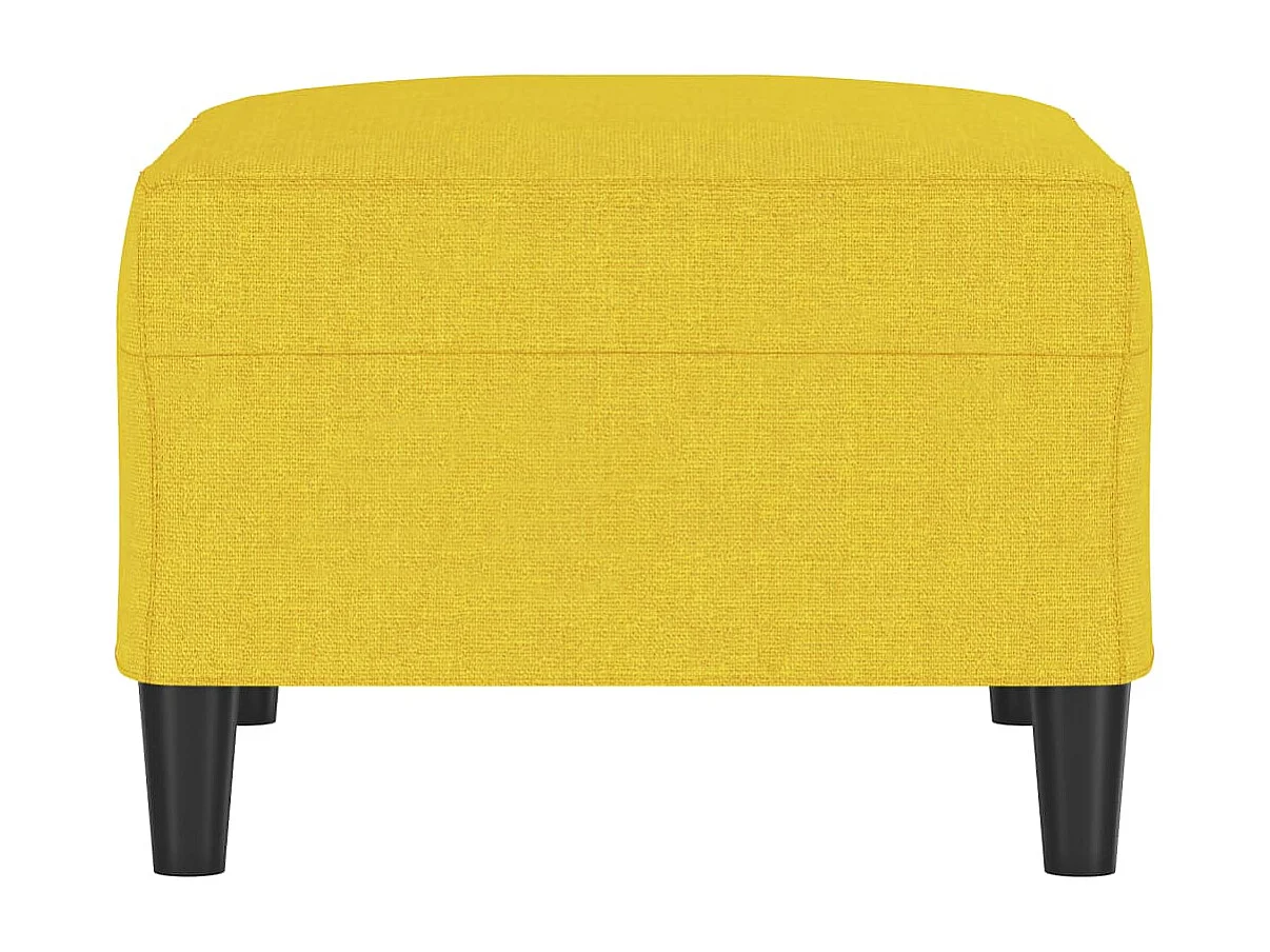 Repose-pied Jaune clair 70x55x41 cm Tissu