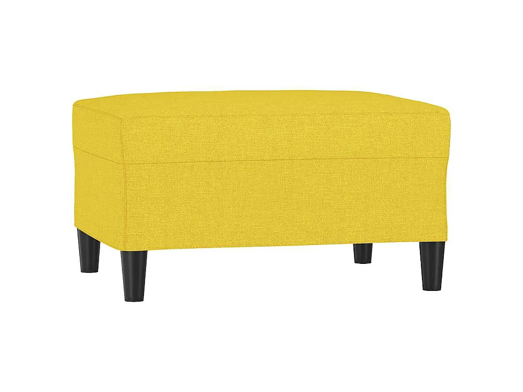 Repose-pied Jaune clair 70x55x41 cm Tissu