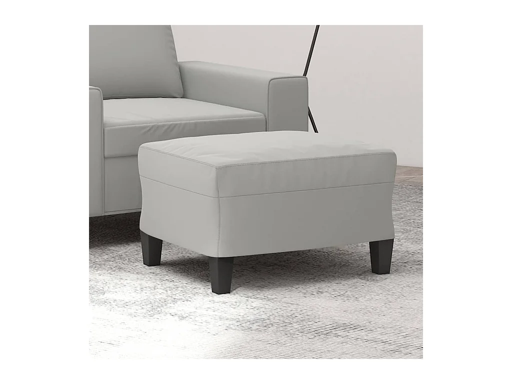 Repose-pied Gris clair 60x50x41 cm Tissu microfibre