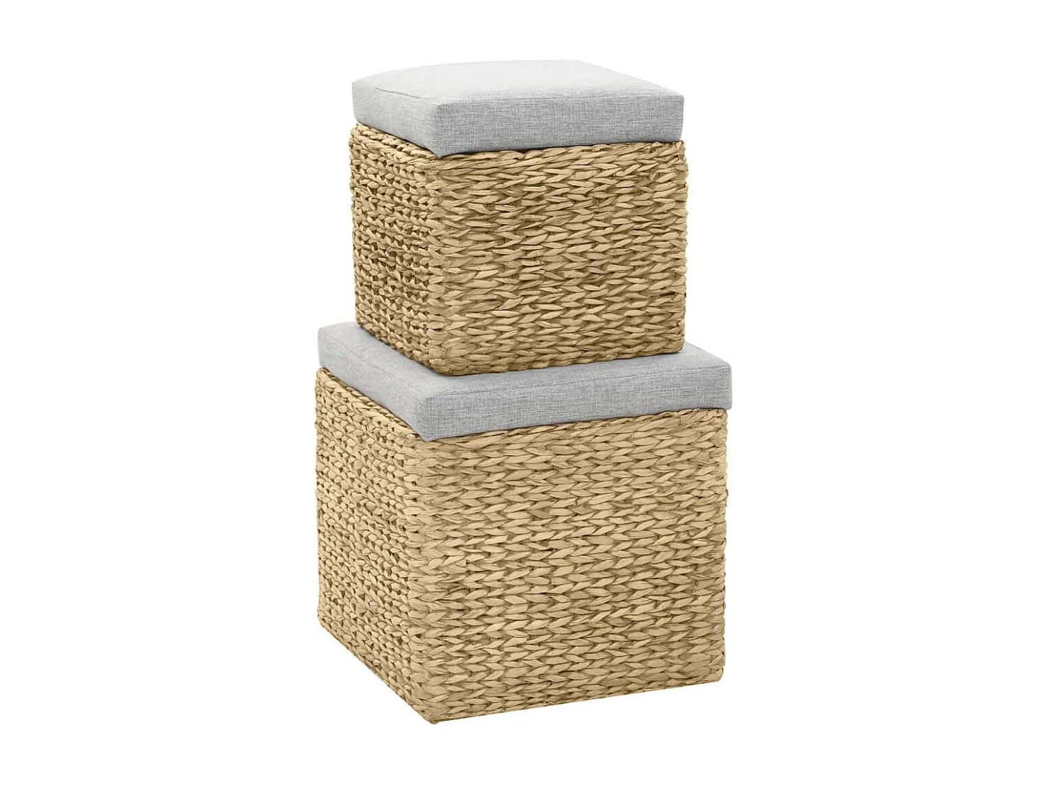 Repose-pied lot de 2 Jacinthe d'eau Gris