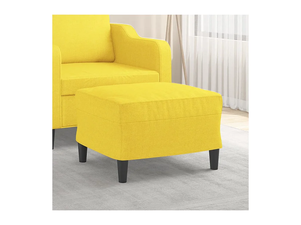 Repose-pied Jaune clair 60x50x41 cm Tissu