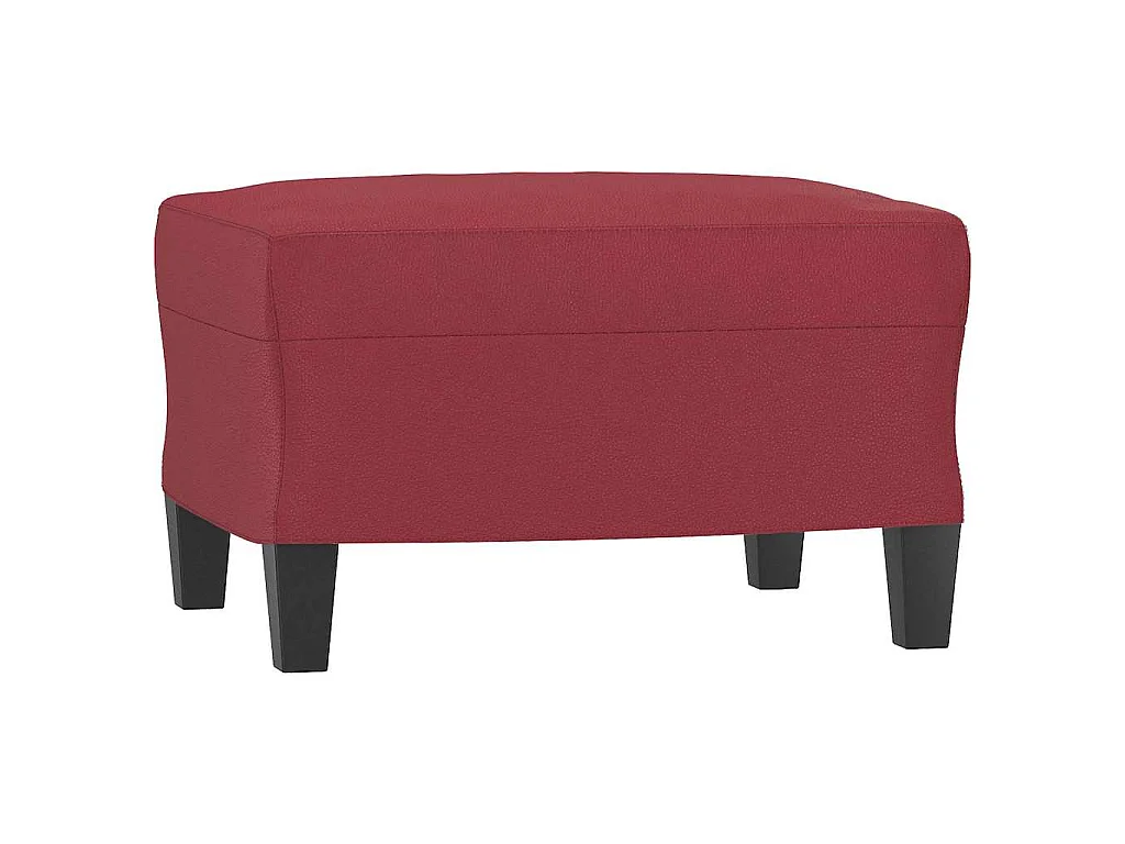Poggiapiedi Rosso Vino 60x50x41 cm in Similpelle
