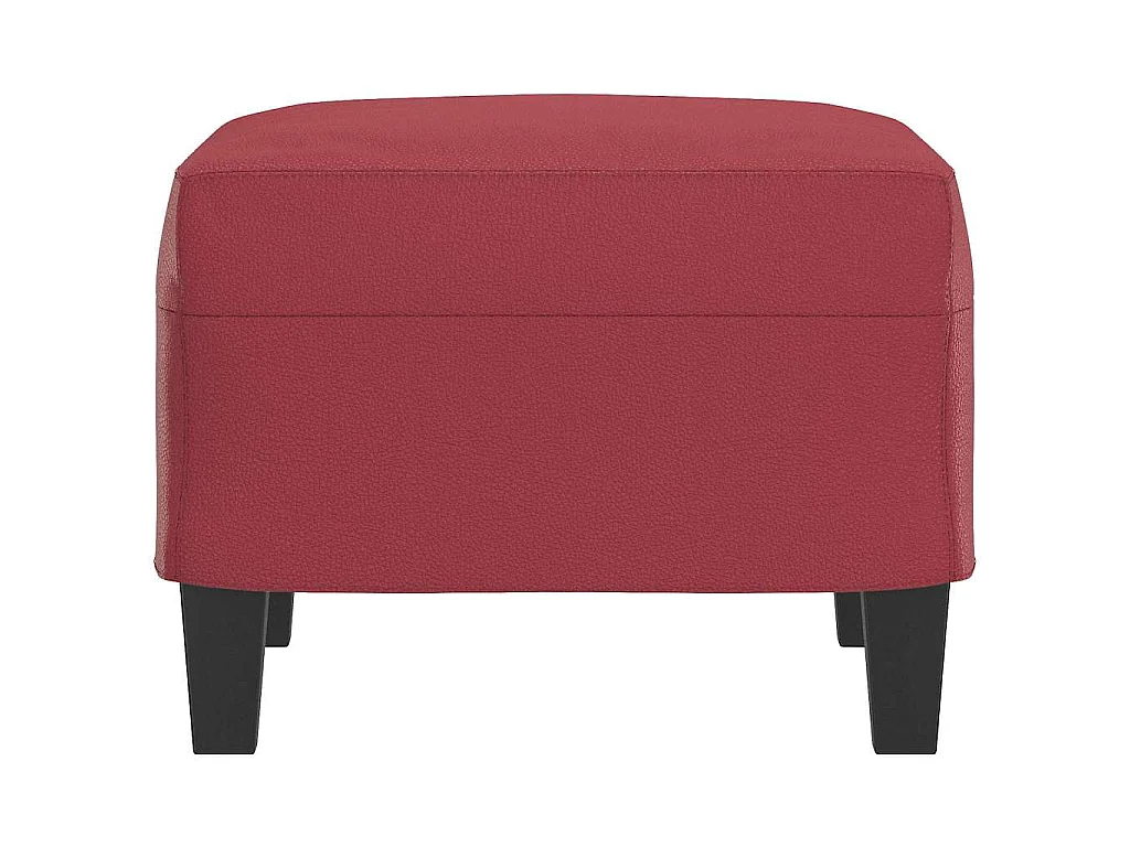 Poggiapiedi Rosso Vino 60x50x41 cm in Similpelle