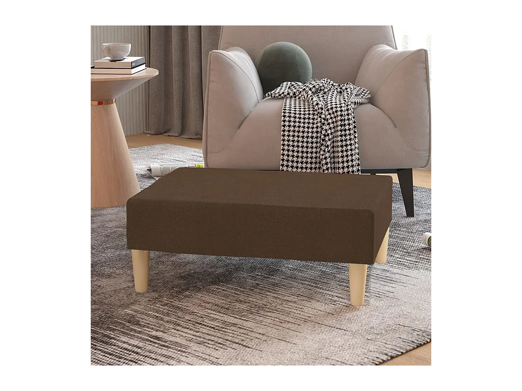 Repose-pied Marron 78x56x32 cm Tissu