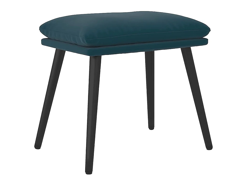 Repose-pied Bleu 45x29,5x35 cm Velours