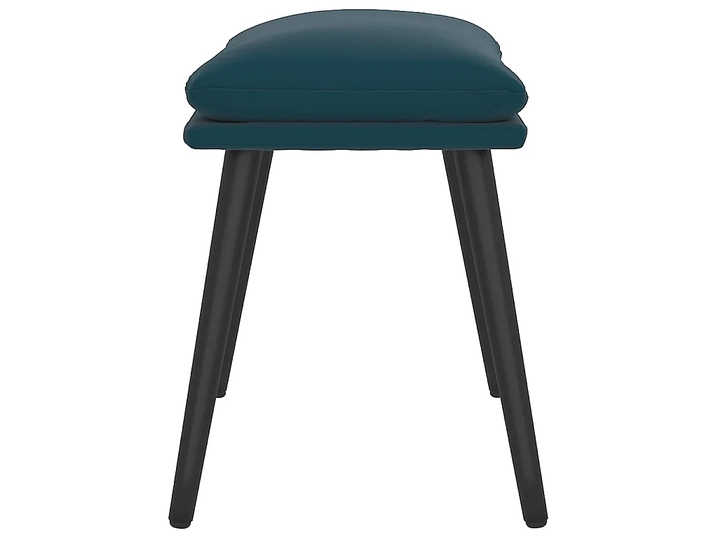 Repose-pied Bleu 45x29,5x35 cm Velours