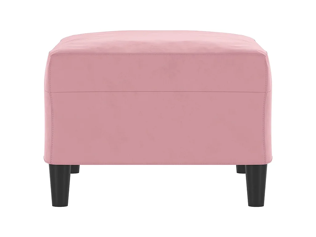 Repose-pied Rose 70x55x41 cm Velours