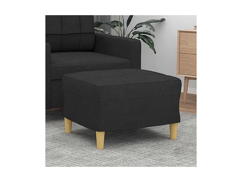 Fußhocker Schwarz 60x50x41 cm Stoff