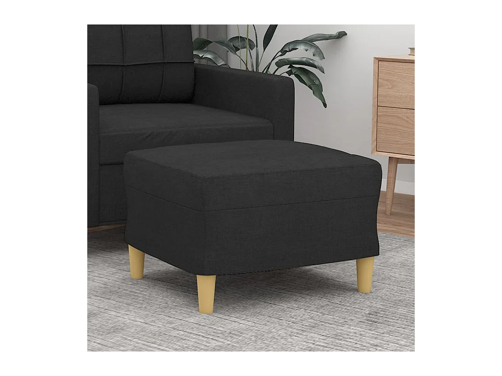 Repose-pied Noir 60x50x41 cm Tissu