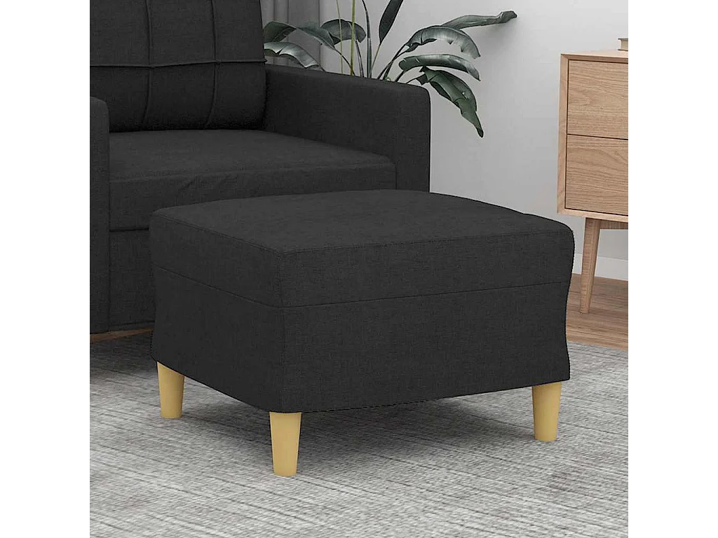 Fußhocker Schwarz 60x50x41 cm Stoff