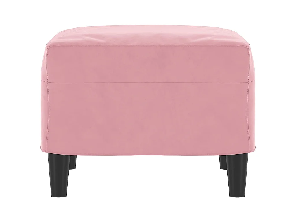 Poggiapiedi Rosa 60x50x41 cm in Velluto