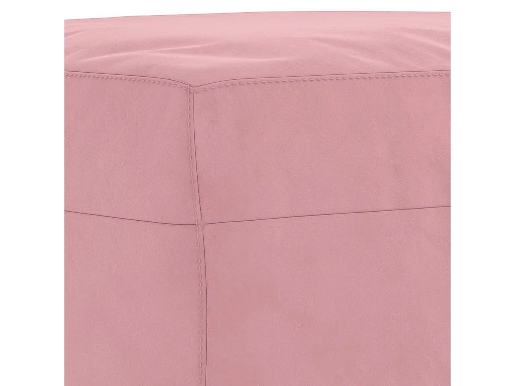 Poggiapiedi Rosa 60x50x41 cm in Velluto