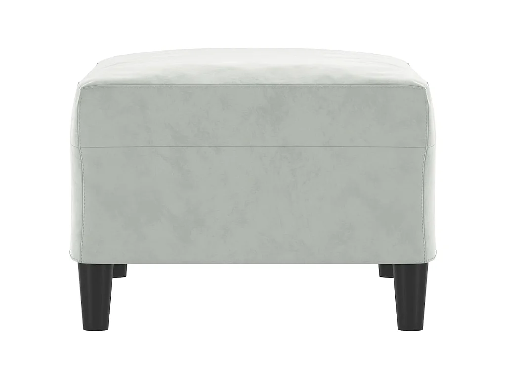 Fußhocker Hellgrau 70x55x41 cm Samt