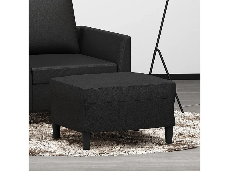 Repose-pied Noir 60x50x41 cm Similicuir