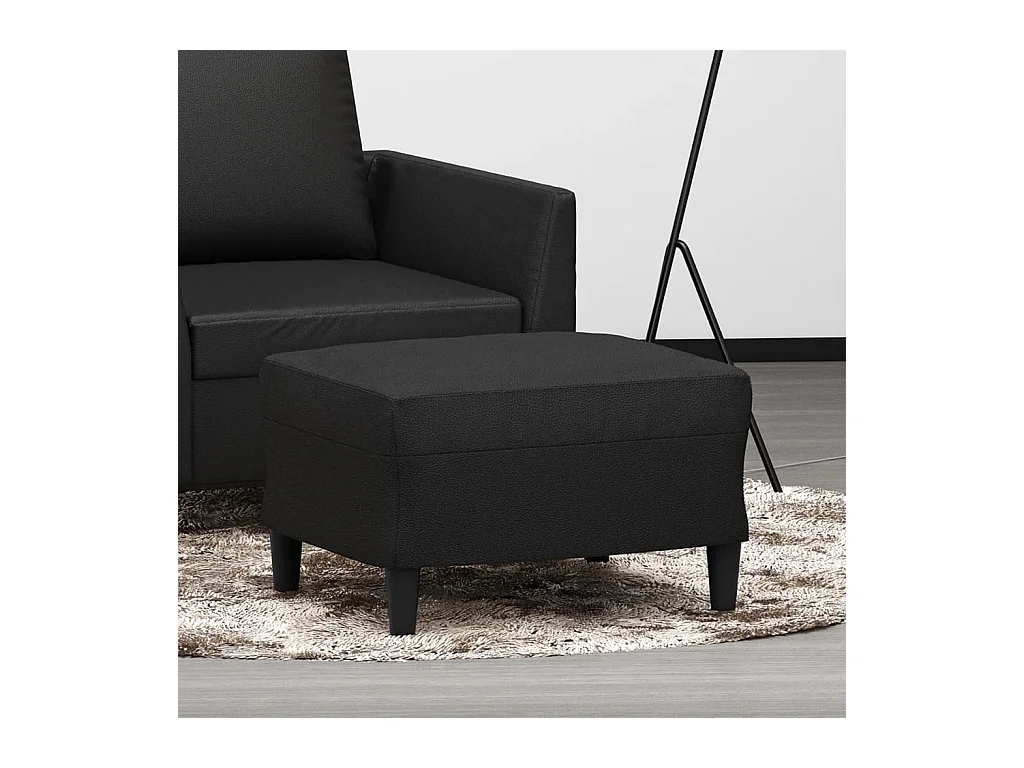 Repose-pied Noir 60x50x41 cm Similicuir