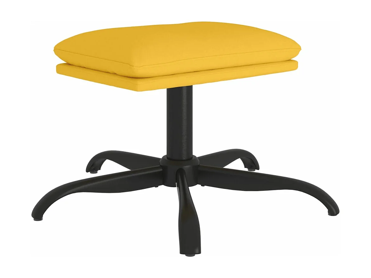 Repose-pied Jaune moutarde 60x60x36 cm Tissu