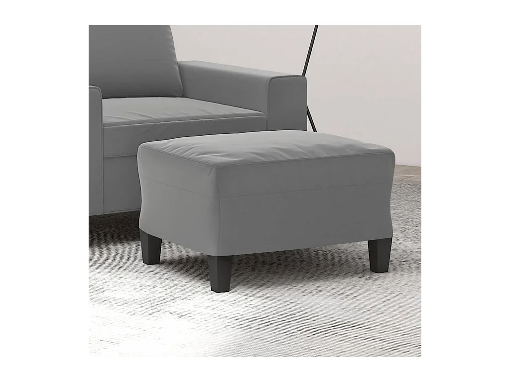Repose-pied Gris foncé 60x50x41 cm Tissu microfibre