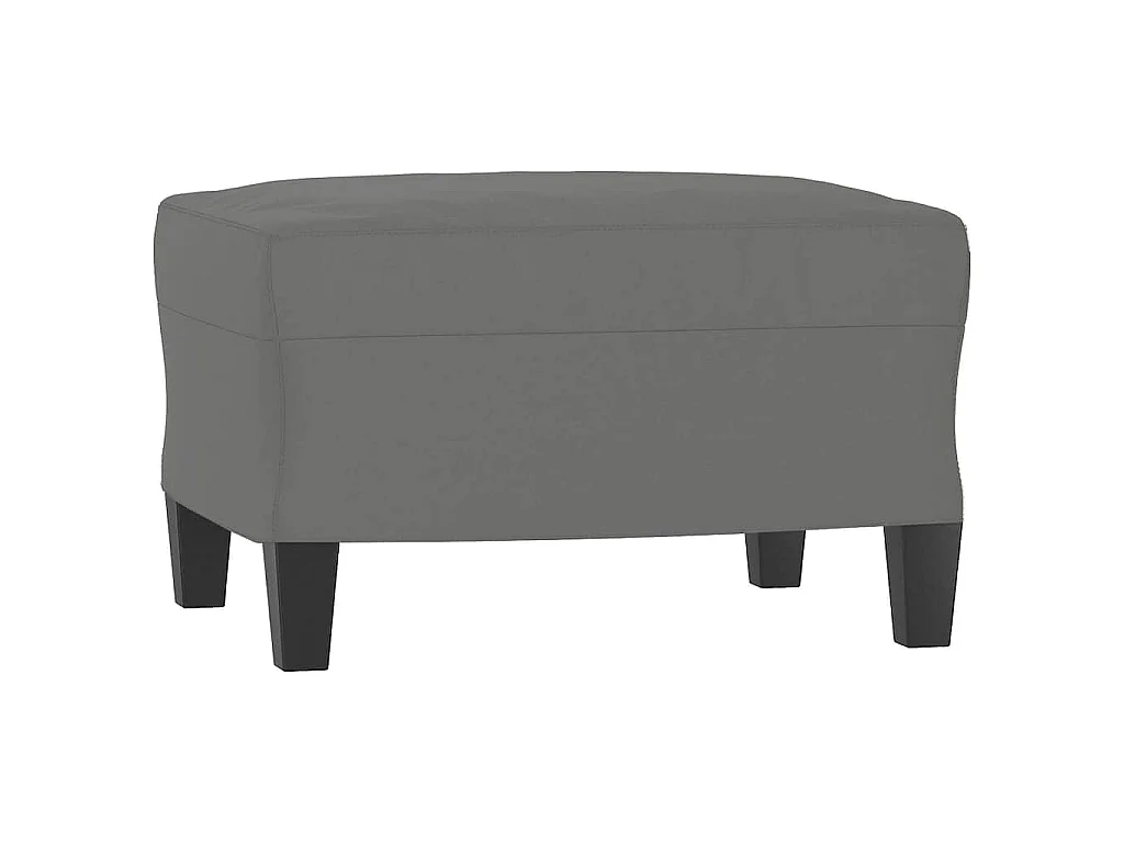 Poggiapiedi Grigio Scuro 60x50x41 cm in Tessuto Microfibra