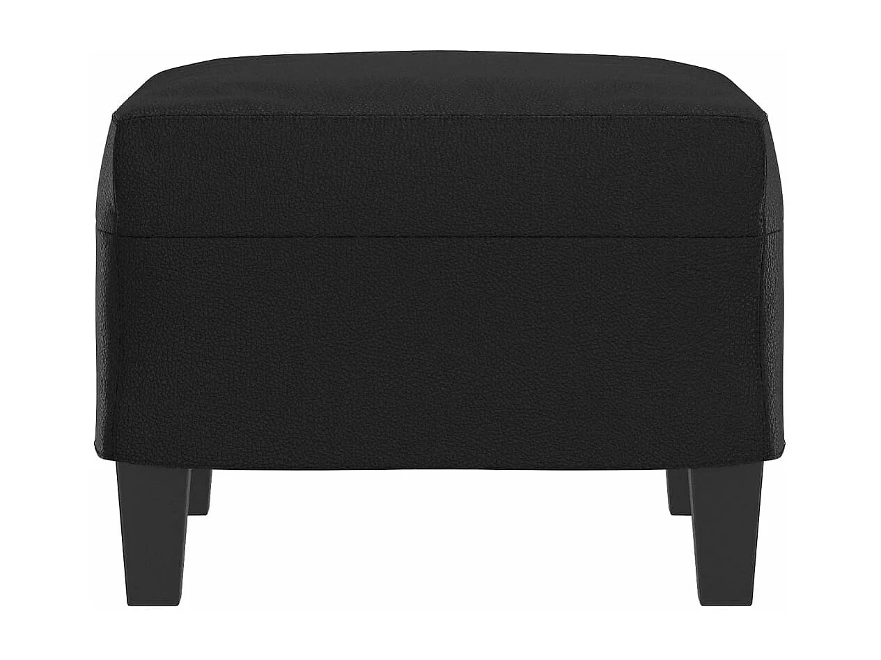 Poggiapiedi Nero 60x50x41 cm in Similpelle