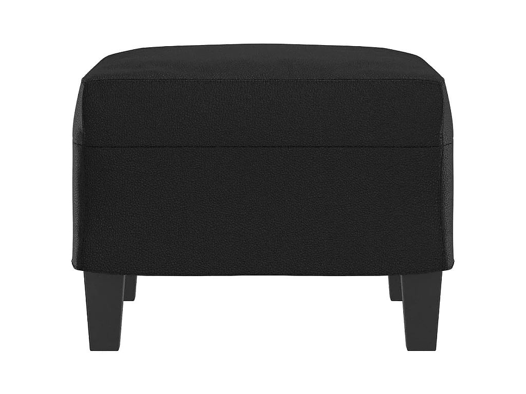 Poggiapiedi Nero 60x50x41 cm in Similpelle
