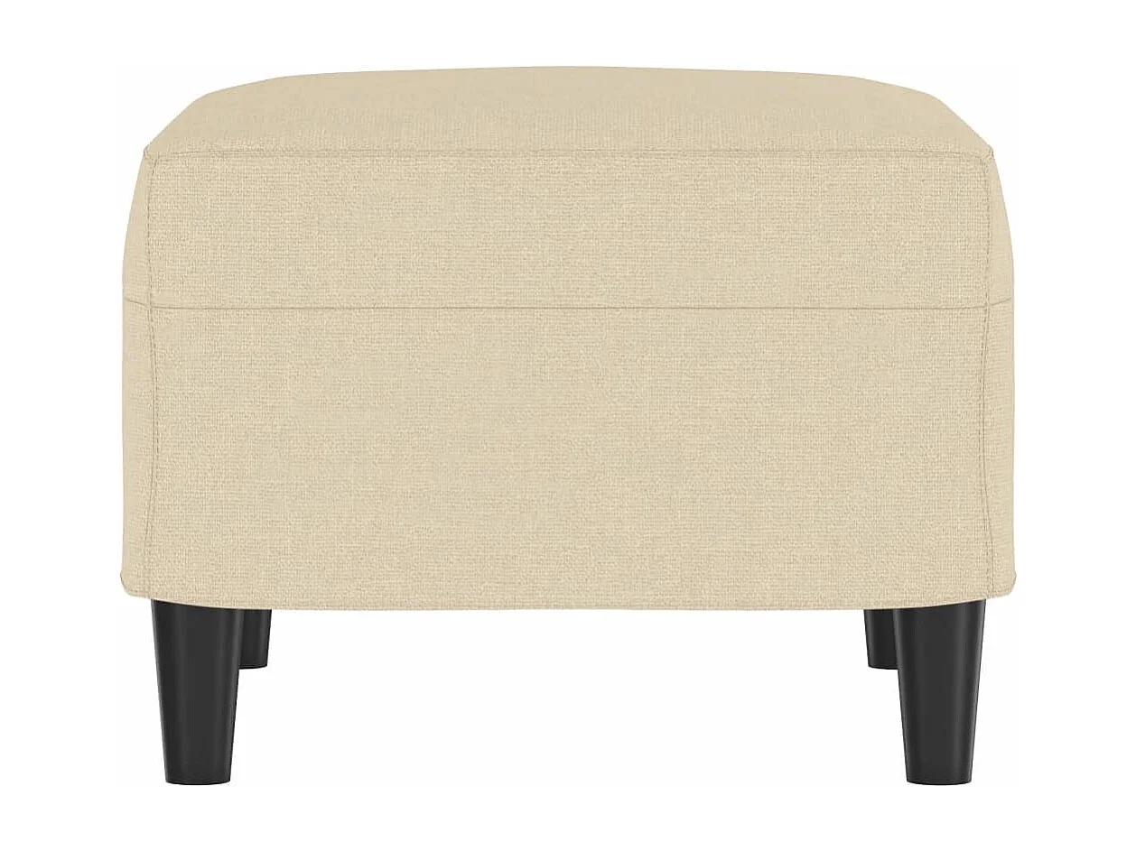Poggiapiedi Crema 60x50x41 cm in Tessuto