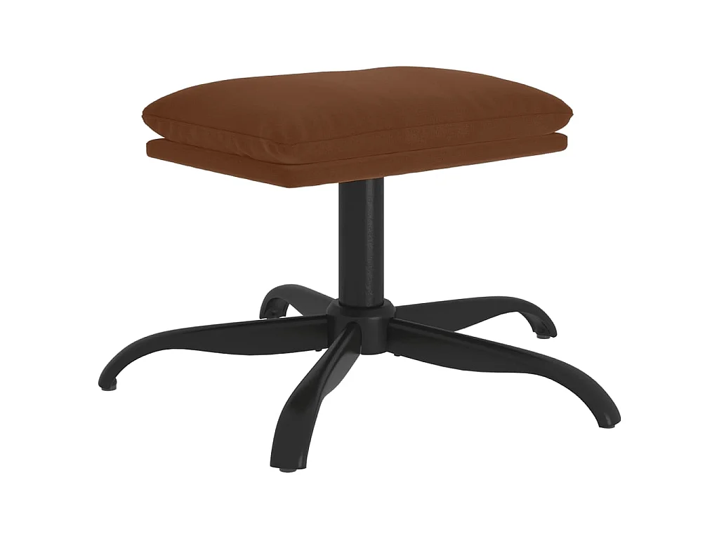 Voetenbank 60x60x36 cm microvezelstof bruin