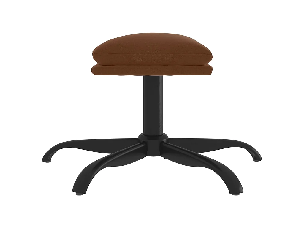 Voetenbank 60x60x36 cm microvezelstof bruin