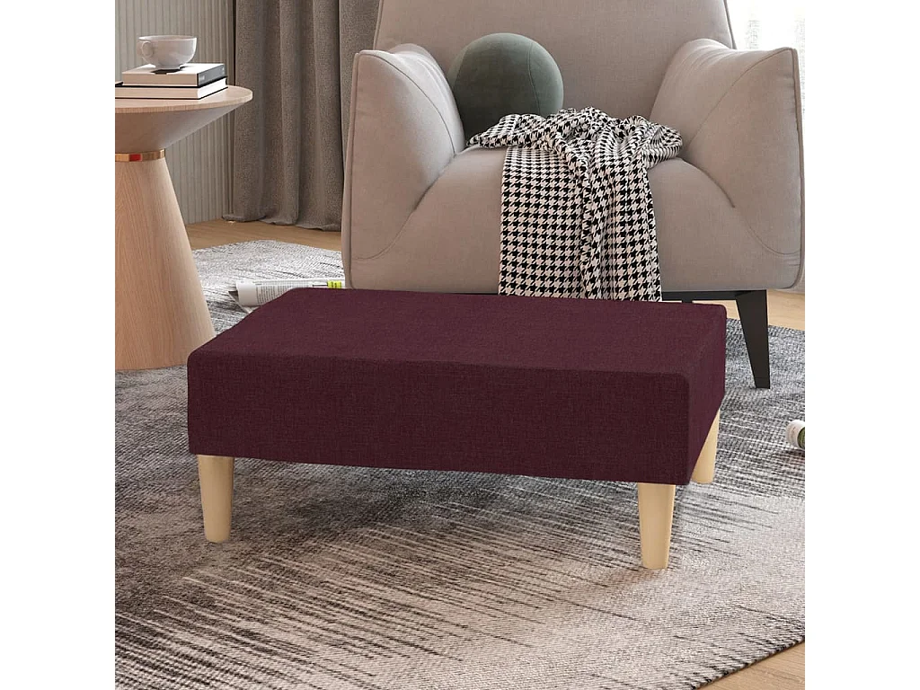 Voetenbank 78x56x32 cm stof paars