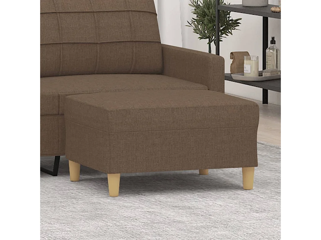 Poggiapiedi Marrone 70x55x41 cm in Tessuto