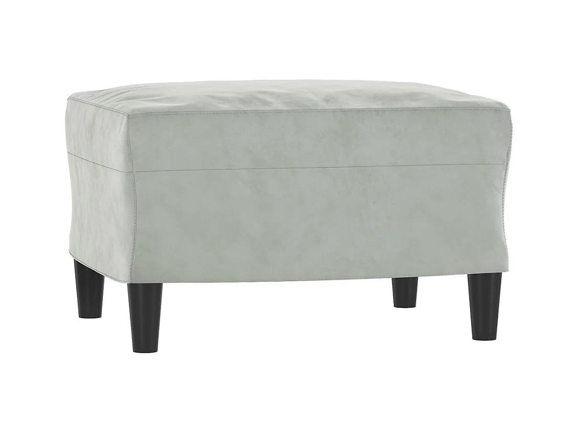 Repose-pied Gris clair 60x50x41 cm Velours