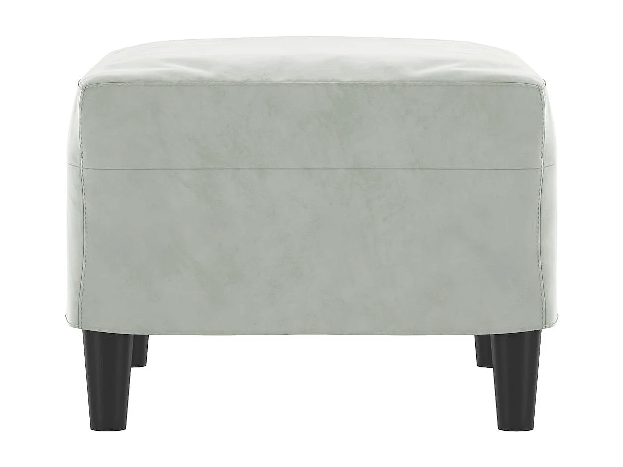 Fußhocker Hellgrau 60x50x41 cm Samt