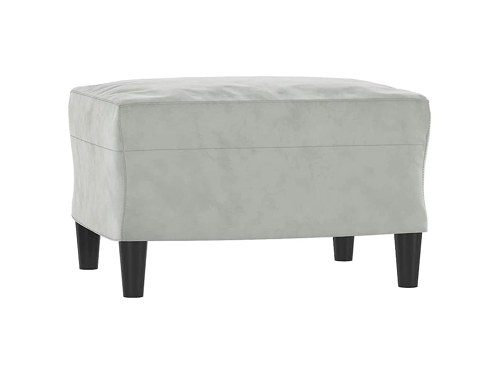 Repose-pied Gris clair 60x50x41 cm Velours