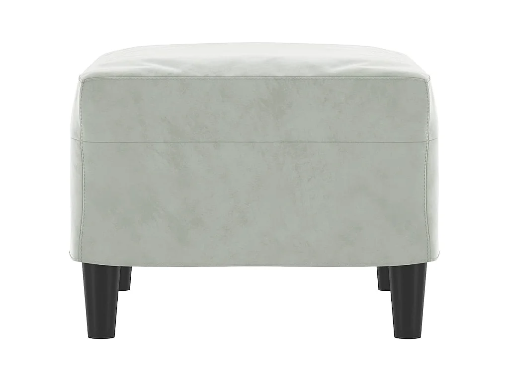 Repose-pied Gris clair 60x50x41 cm Velours